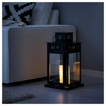 Фонарь для свечи BORRBY IKEA 701.561.11 черный