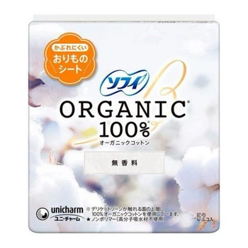 UNICHARM Sofy Organic Cotton органические ежедневные гигиенические прокладки, 52 шт