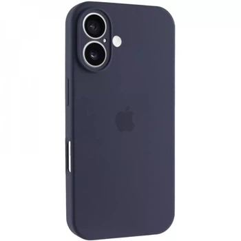 Чехол Fiji Silicone Case Full Camera для Apple iPhone 16 бампер накладка с защитой камеры Midnight Black