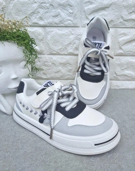 Кроссовки Lilin shoes для девочек белые 34р 21см к.1254