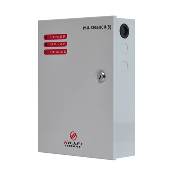 Источник бесперебойного питания Kraft PSU-1205/8CH(B), 12В/5А
