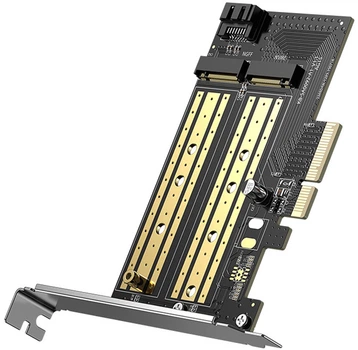 PCI-E 3.0 контролер для SSD Ugreen CM302 M.2 NVMe + M.2 NGFF (70504)