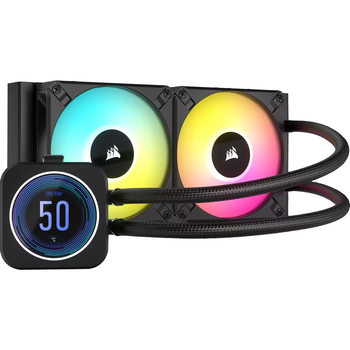 Система водяного охолодження Corsair iCUE H100i Elite LCD XT Display Liquid CPU Cooler (CW-9060074-WW) Чорний