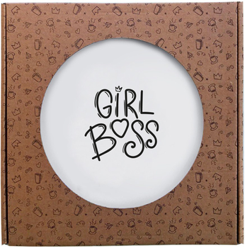 Тарелка обеденная Kvarta Girl Boss 25 см в подарочной коробке (1246)