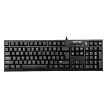 Дротова Ігрова Безшумна Клавіатура Meetion USB+HUB Keyboard K815 |Ukr/RU/EN| Чорний