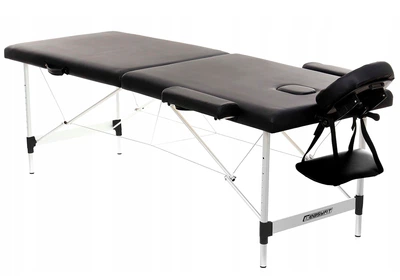 Массажный стол EasyFit ZenRest-2 кушетка складная черная (кушетка автомат косметологическая для массажа, наращивания ресниц с сумкой переноской)