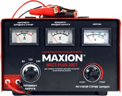 Трансформаторний зарядний пристрій Maxion MXCT PLUS-30CT 6, 12, 24 В