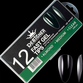 Гелевые типсы Designer 12 Almond M 240 шт