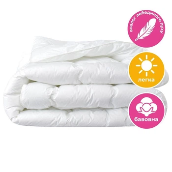 Одеяло летнее Super Soft Premium 175х210 см IDEIA искусственный пух хлопок перкаль антиаллергенное для лета