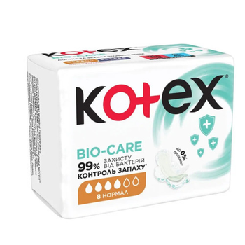 Прокладки Kotex Bio-Care Normal 8 шт (5029053590905)