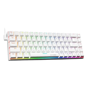 Клавиатура механическая проводная E-YOOSO Z686 UA\RU\ENG с RGB-подсветкой и поддержкой HOT-SWAP White