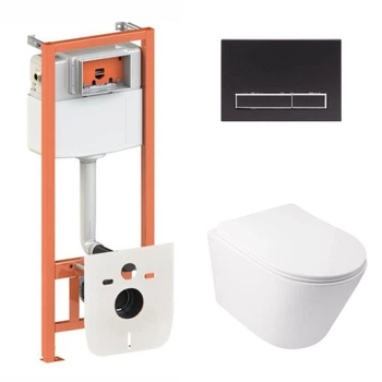 Комплект для ванной комнаты: подвесной унитаз Swan Ultra Quiet + комплект инсталляции (QT16335179W45153)