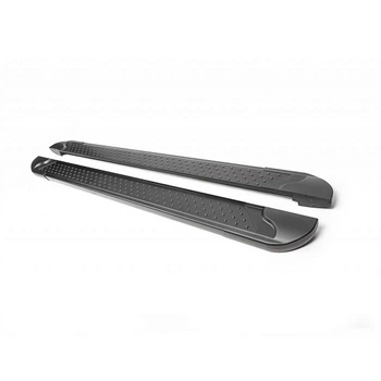 Боковые пороги Allmond Black (2шт., алюминий) Erkul на PEUGEOT e-2008, brr399
