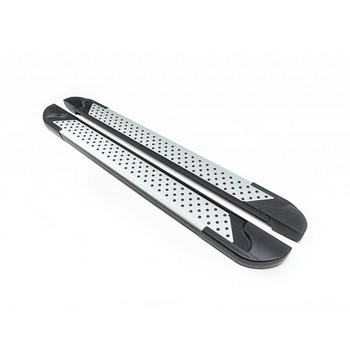 Боковые пороги Allmond Grey (2шт., алюминий) Erkul на PEUGEOT e-2008, brr399