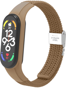 Ремінець ArmorStandart Braided Solo Loop для Xiaomi Mi Band 7/6/5/4 Beige (ARM81131)