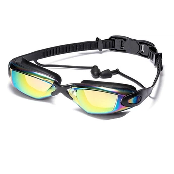Очки для плавания с берушами Anti Fog UV Green Pro