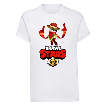 Футболка дитяча біла з принтом Brawl Stars Бравл старс DM-364 152 см