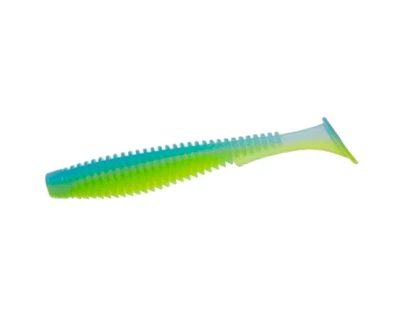 Силиконовая приманка Fishup U-Shad 4" (8pcs.), #206 - Sky/Chartreuse,10024155