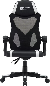 Кресло геймерское Canyon Flow MCH01 Mesh Black-White (CNE-MCH01W)