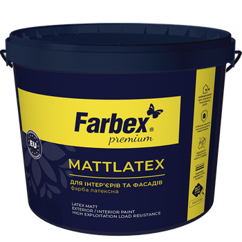 Краска акриловая латексная Farbex Mattlatex моющаяся 4.2кг