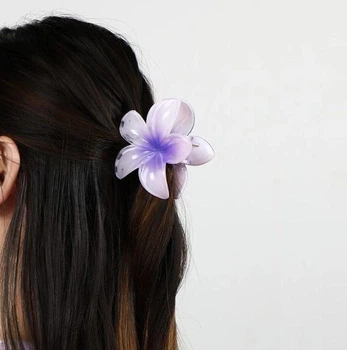 Крабик-зажим Hawaiian flower ANbeauty заколка для волос 8 см Purple (AN0103473)