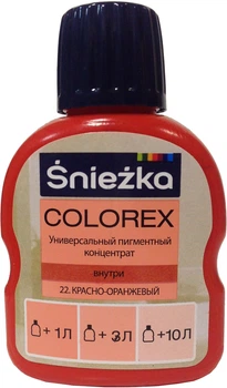 Краситель Sniezka COLOREX №22 (красно-оранжевый) пигментный концентрат 100мл