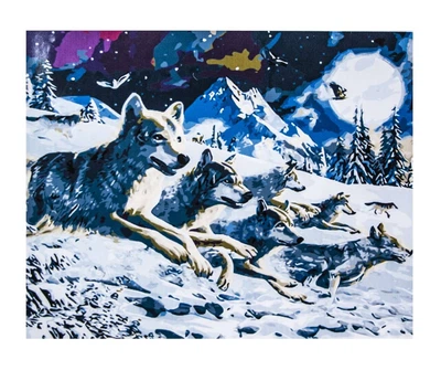 Картина за номерами ArtStory Вовки 60х75 см Різнобарвний (6003)