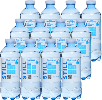 Упаковка води питної природної Aqua Миргород Still негазована 0.33 л х 12 пляшок (4820010772799)