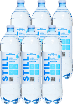 Упаковка води питної природної Aqua Миргород Still негазована 1.0 л х 6 пляшок (4820010772812)
