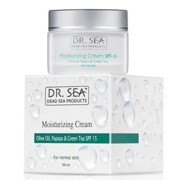 Увлажняющий крем Dr. Sea Moisturizing Cream with Olive Oil, Papaya and Green Tea Extracts SPF 15 50 мл (RF000251)