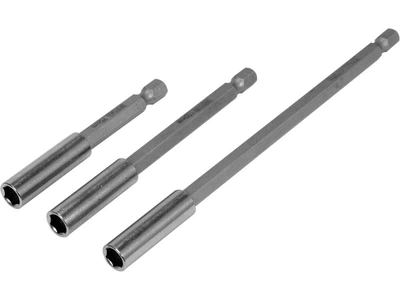 Держатели отверточных насадок шпиндель HEX - 1/4" L=75 100 150 мм 3 шт YATO (YT-04699)