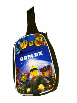 Сумка через плече дитяча слім-боді Роблокс Roblox для хлопчика чорного кольору
