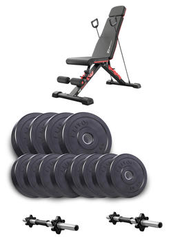 Набор Elitum Titan гантели 2х21кг с скамьей Hop-Sport HS-2080 HB