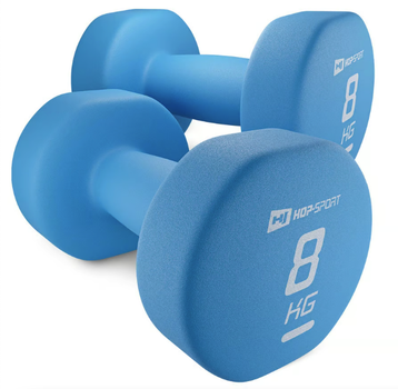 Гантели для фитнеса неопреновые круглые Hop-Sport HS-V080DR 2x8кг голубой