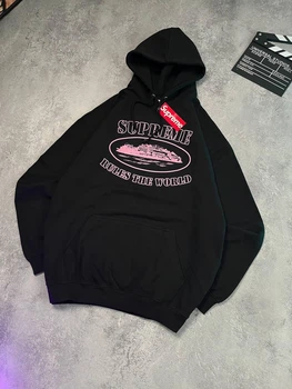 Женское худи Supreme 02 черного цвета размер L