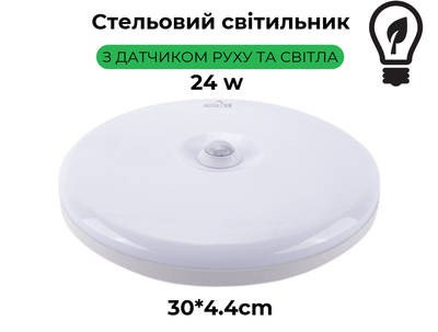 Светильник настенно-потолочный Labot 24W 4000К IP65 с датчиком движения и датчиком присуствия