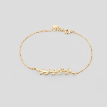 Серебряный браслет с позолотой Minimal ЛК-0336п
