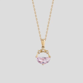 Серебряные подвески с позолотой Minimal 61124п-pink