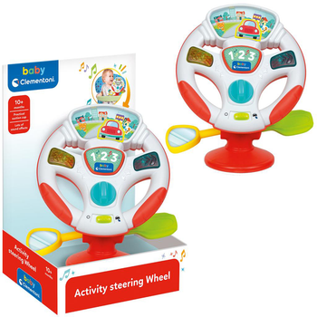 Розвиваюча іграшка Clementoni Baby Turn And Drive Activity Wheel Електронне розмовляюче кермо (8005125178995)