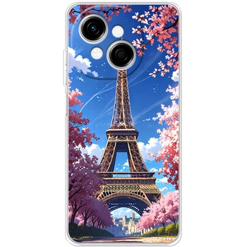 Силиконовый Чехол с Картинкой для Tecno Spark Go 1 Принт (Париж, Эйфелева Башня) (64174-ysm036)