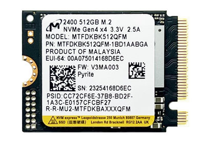 SSD Micron 2400 512Gb M.2 2230 PCIE Gen4 x4 NVMe (MTFDKBK512QFM) OEM