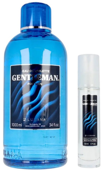 Zestaw męski Luxana Gentleman Woda toaletowa 50 ml + Wkład wymienny Woda toaletowa 1000 ml (8414152258240)