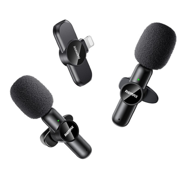 Бездротовий подвійний мікрофон петличний Remax K10 Ryusic Series One-to-Two Lightning
