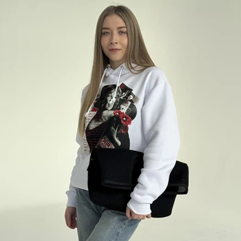 Худі "Квітка Цісик" №2 біле S/M/L