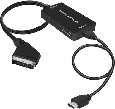 Конвертер SCART в HDMI 1080P з кабелем, адаптер для ТВ і приставок