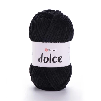 Пряжа для в'язання YarnArt Dolce 742 Чорний