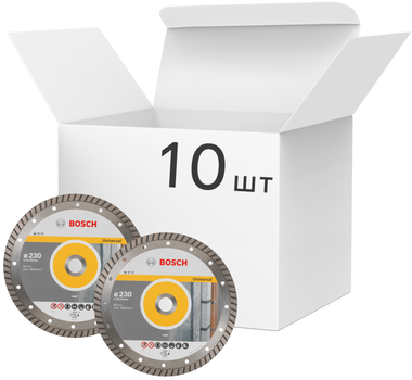 Zestaw tarcz diamentowych Bosch Standard for Universal Turbo 230-22.23 mm 10 szt. (3165140665933)