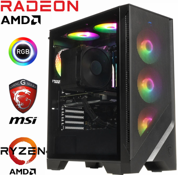 Игровой Компьютер MSI - Ryzen 5 7600X3D / Radeon RX 6800 XT 16ГБ / 32ГБ DDR5 / SSD 1ТБ M.2 PCIe + Wi-Fi 6.0
