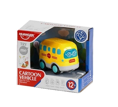 Машинка HE 0537-2 "Школьный автобус", звук, свет, в коробке (6900048090046)