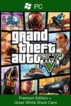 Игра Grand Theft Auto V (GTA 5) Premium Online Edition + Great White Shark Card bundle электронный ключ для ПК (Ключ активации Rockstar Games)